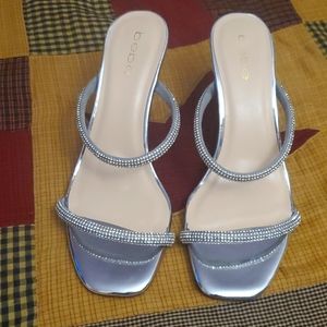 Bebe Silver Heels